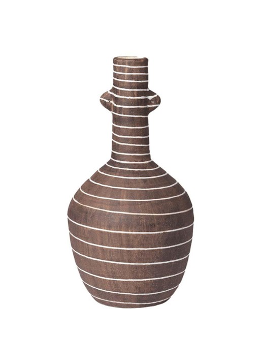 ferm LIVING Brura vaas 32 cm - voorkant 3 bruin
