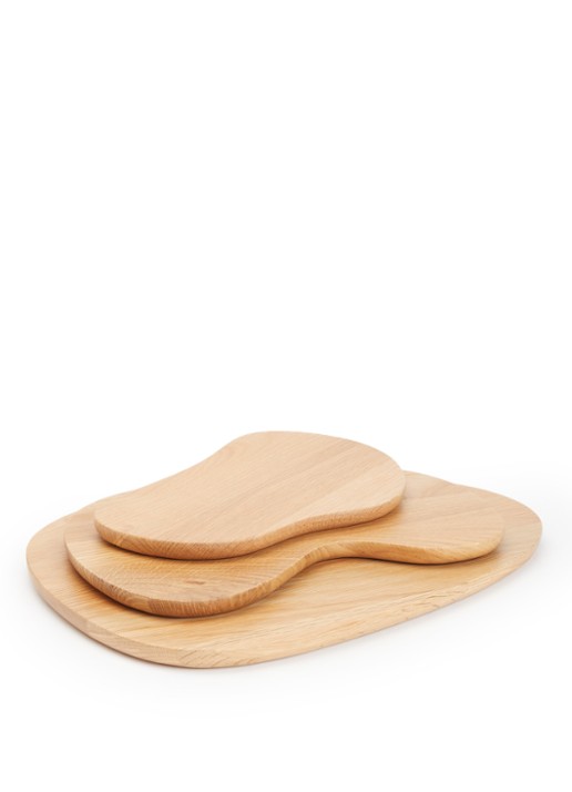 ferm LIVING Cairn snijplank van eikenhout set van 3