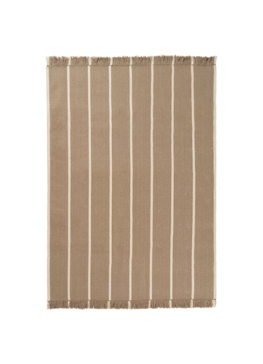 ferm LIVING Calm kelim vloerkleed 140 x 200 cm - voorkant zand
