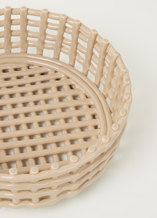 ferm LIVING Ceramic mand 29 cm - detail 3 lichtbruin