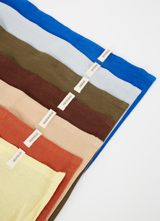 ferm LIVING Day theedoek 70 x 50 cm set van 7 - voorkant 2 multicolor