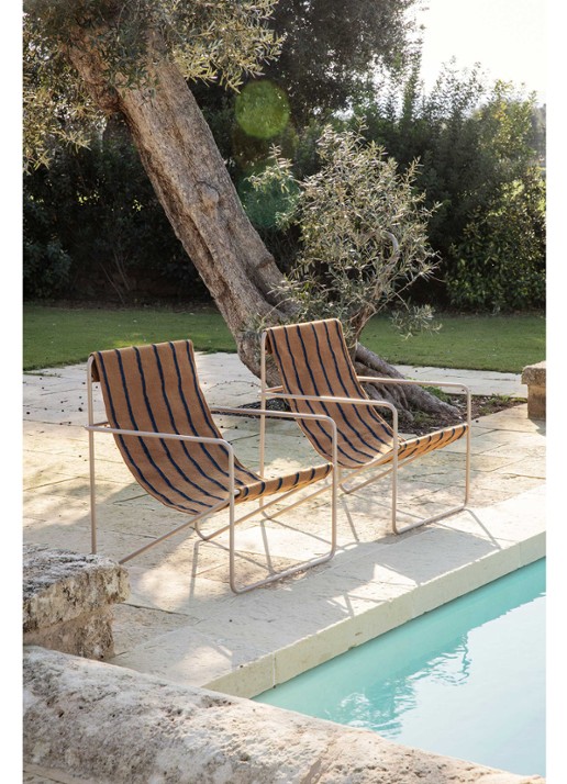 ferm LIVING Desert fauteuil onderstel  - voorkant 3 beige