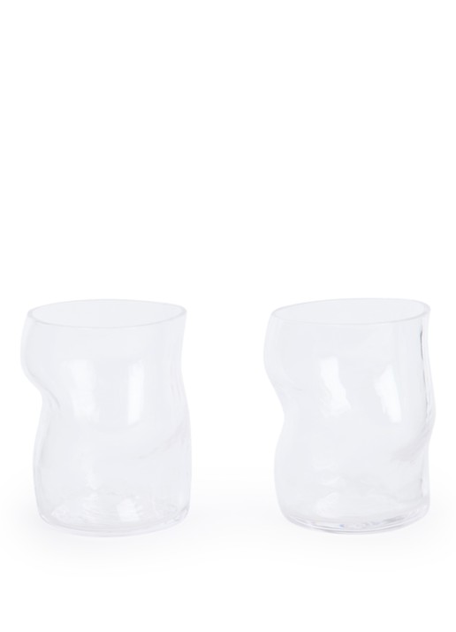 ferm LIVING Dimple drinkglas 27 cl set van 2