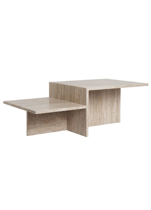 ferm LIVING Distinct salontafel 100 x 55 cm - voorkant 5 beige