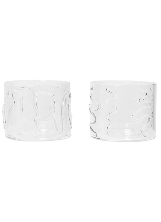 ferm LIVING Doodle drinkglas 20 cl set van 2