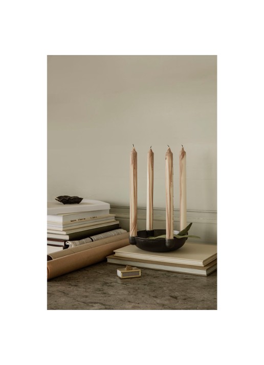 ferm LIVING Dryp kaars set van 2 - voorkant 2 oudroze