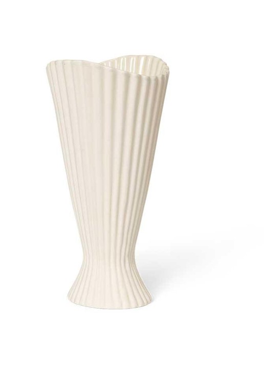 ferm LIVING Fountain vaas 23 cm - achterkant gebroken wit