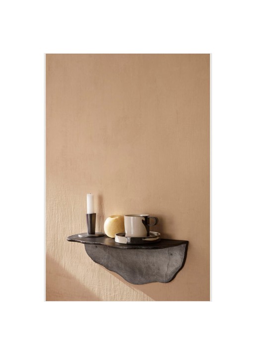 ferm LIVING Fracture wandplank 15 x 40,7 cm - voorkant 2 zwart
