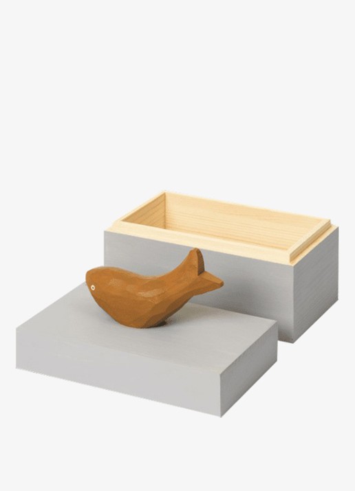 ferm LIVING Harbour Fish opbergdoos 9 x 14,5 cm - detail 3 grijs
