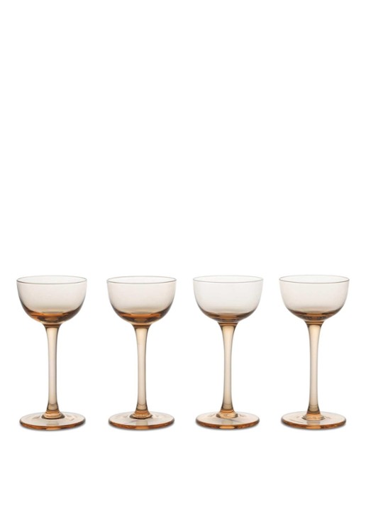 ferm LIVING Host Liqueur glas set van 4 Blush