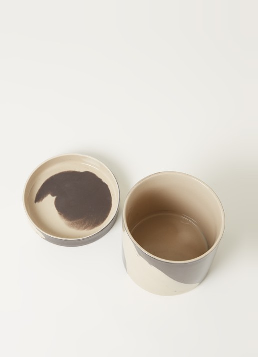 ferm LIVING Inlay L voorraadpot - detail 3 donkerbruin