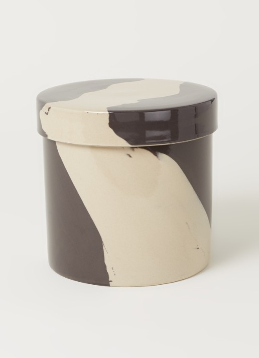 ferm LIVING Inlay L voorraadpot - voorkant 2 donkerbruin