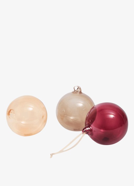 ferm LIVING Kerstbal 10 cm set van 3