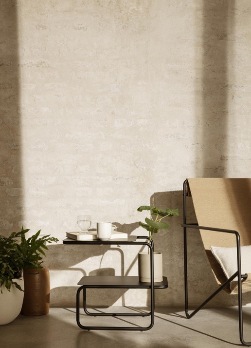 ferm LIVING Level bijzettafel - voorkant 2 zwart