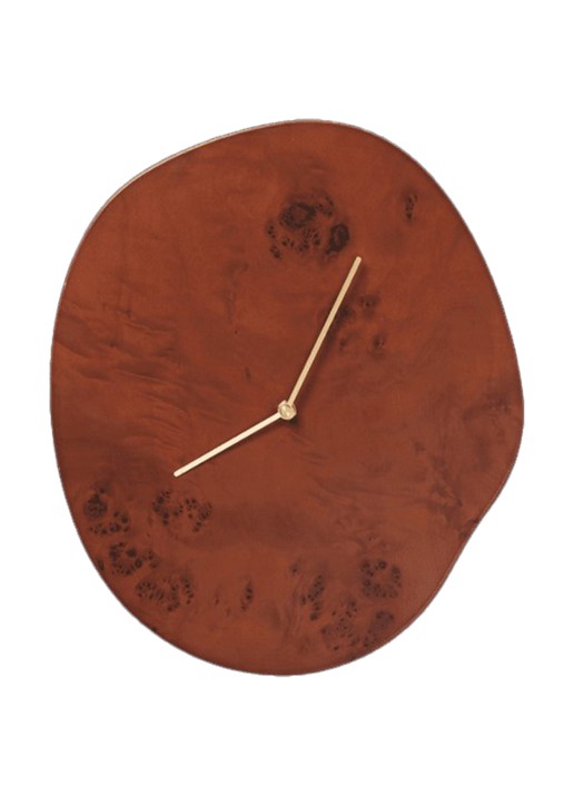 ferm LIVING Melt wandklok - voorkant donkerbruin