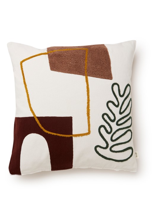 ferm LIVING Mirage Cushion Leaf sierkussen 50 x 50 cm