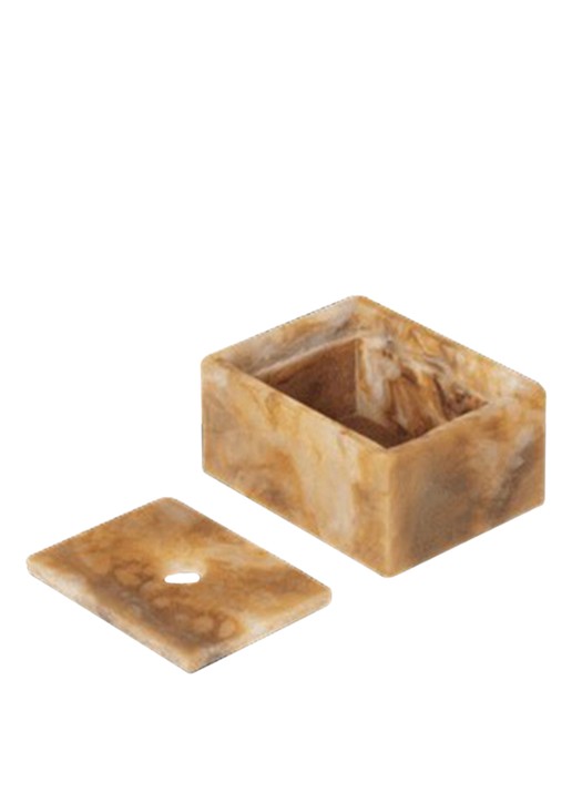 ferm LIVING Mist Box opbergdoos 10 cm - voorkant 2 lichtbruin