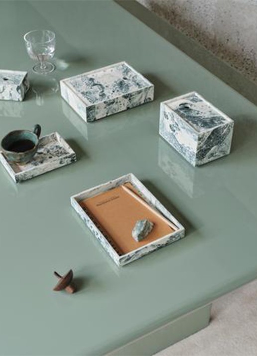 ferm LIVING Mist Tray dienblad 15 x 20 cm - voorkant 2 wit