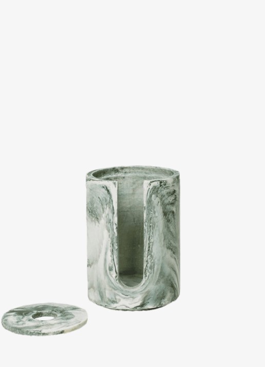 ferm LIVING Mist voorraadpot 11,8 cm - voorkant 2 grijs