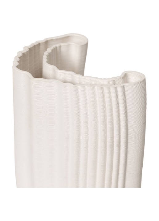 ferm LIVING Moire vaas 30 cm - detail 4 wit