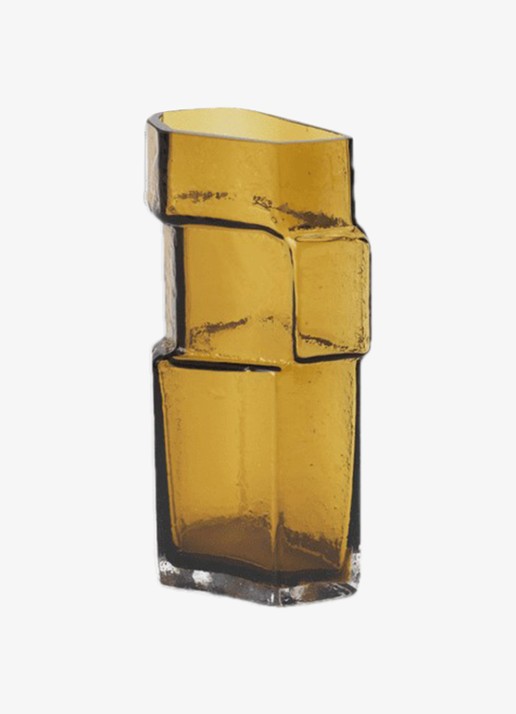 ferm LIVING Muro vaas 23 cm - voorkant oranjebruin