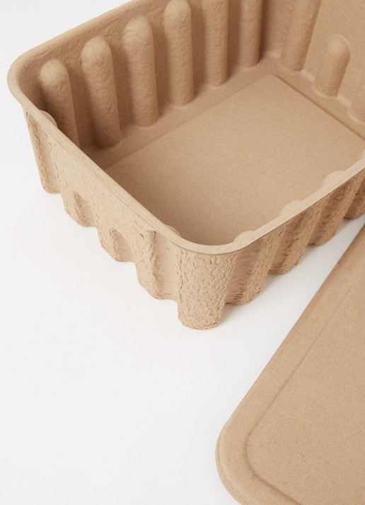 ferm LIVING Paper pulp L opbergdoos set van 2  - voorkant 2 beige