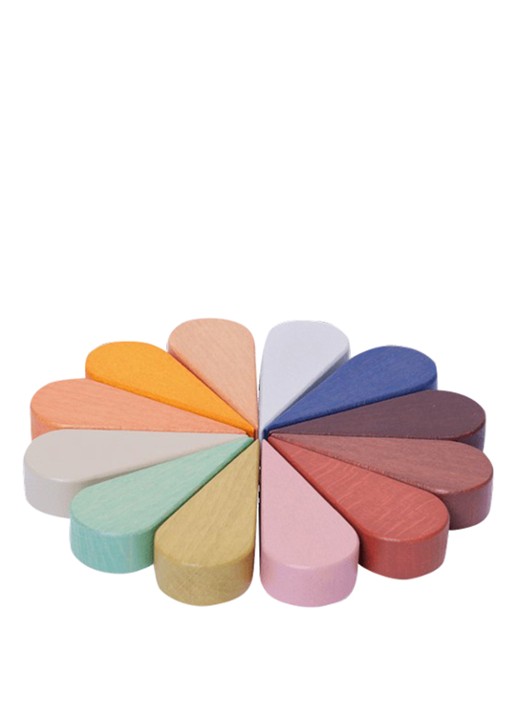 ferm LIVING Petal speelblokken - voorkant 2 geel