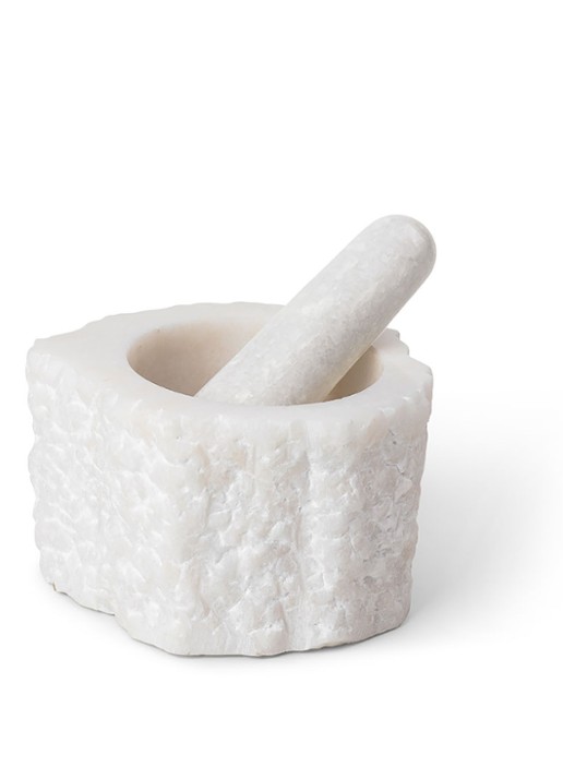 ferm LIVING Petra Mortar vijzel 14 x 12 cm - voorkant 2 wit