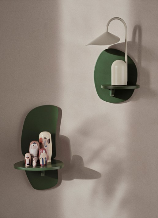 ferm LIVING Pilu wandelement S 25 cm - voorkant 2 groen