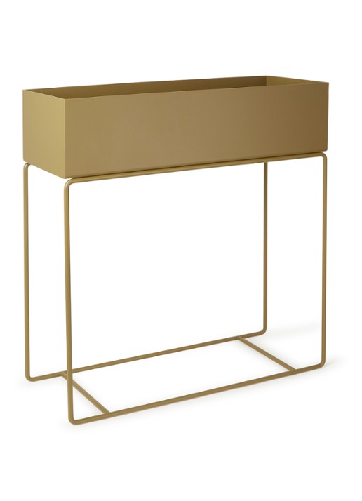 ferm LIVING Plant Box plantenbak voor binnen 60 x 65 cm - voorkant olijfgroen