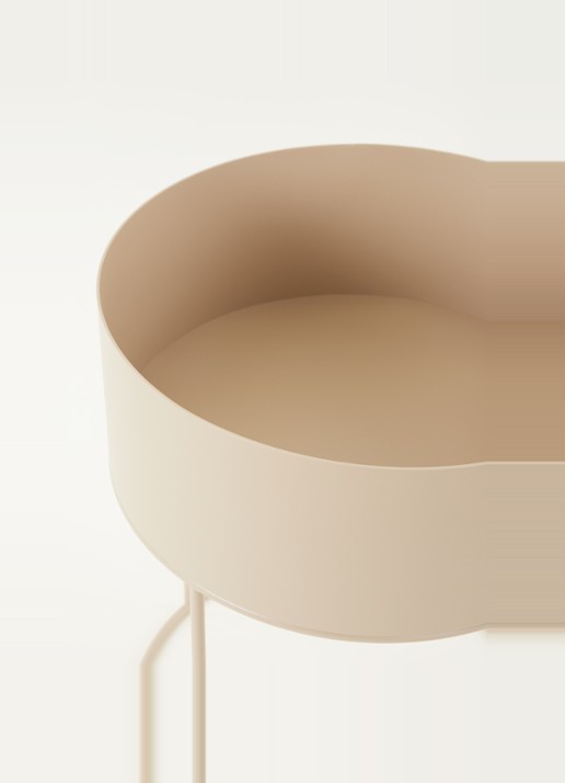 ferm LIVING Plant Box Round plantenbak voor binnen Ø40 cm - detail 3 beige
