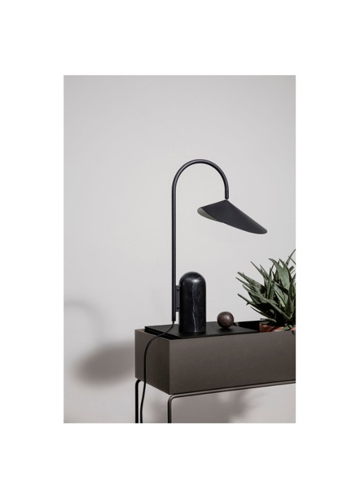 ferm LIVING Plant Box tray van hout 26 x 26 cm - voorkant 3 zwart