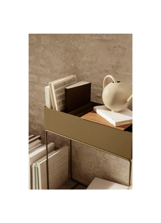 ferm LIVING Plant Box tray van hout 26 x 26 cm - voorkant 2 lichtbruin