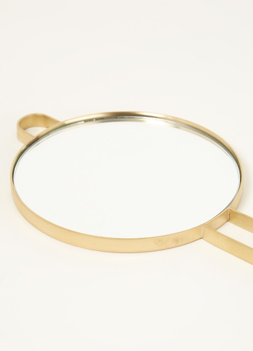 ferm LIVING Poise handspiegel 28,5 x 14,5 cm - detail goud
