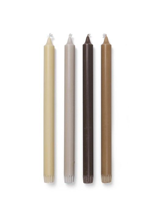 ferm LIVING Pure kaars set van 4 - voorkant multicolor