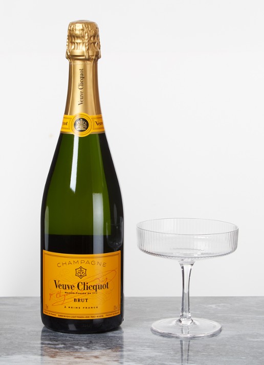 ferm LIVING Ripple champagneglas set van 2 - voorkant 2 transparant