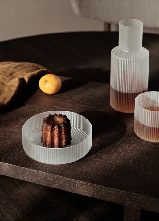 ferm LIVING Ripple kom 12,2 cm set van 4 - voorkant 2 wit