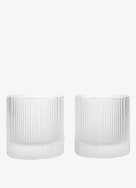 ferm LIVING Ripple whiskyglas 25 cl set van 2