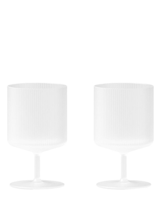 ferm LIVING Ripple wijnglas set van 2