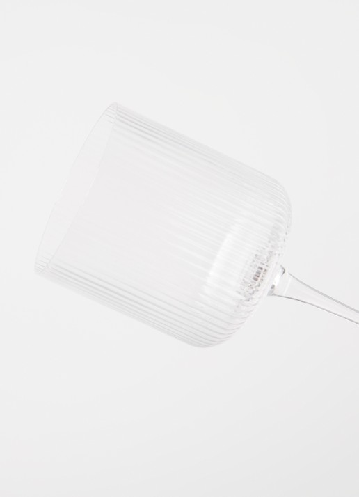 ferm LIVING Ripple witte wijnglas 26 cl set van 2 - detail 3 transparant