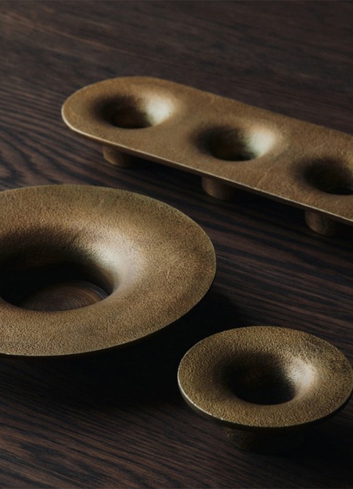 ferm LIVING Soothe kandelaar - detail 2 brons