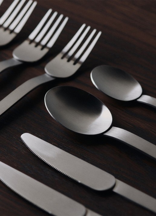 ferm LIVING Stelo bestekset 4-delig - voorkant 2 zilver