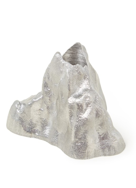 ferm LIVING Stone L kandelaar 7 cm - voorkant 2 zilver