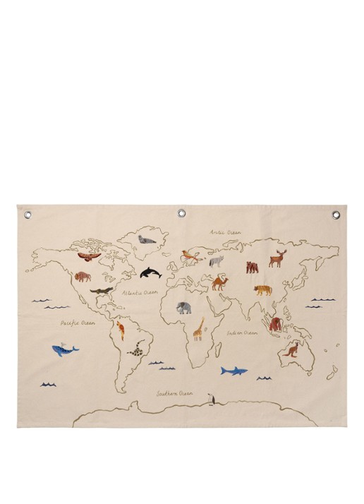 ferm LIVING The World wandkleed 70 x 100 cm - voorkant 3 undefined