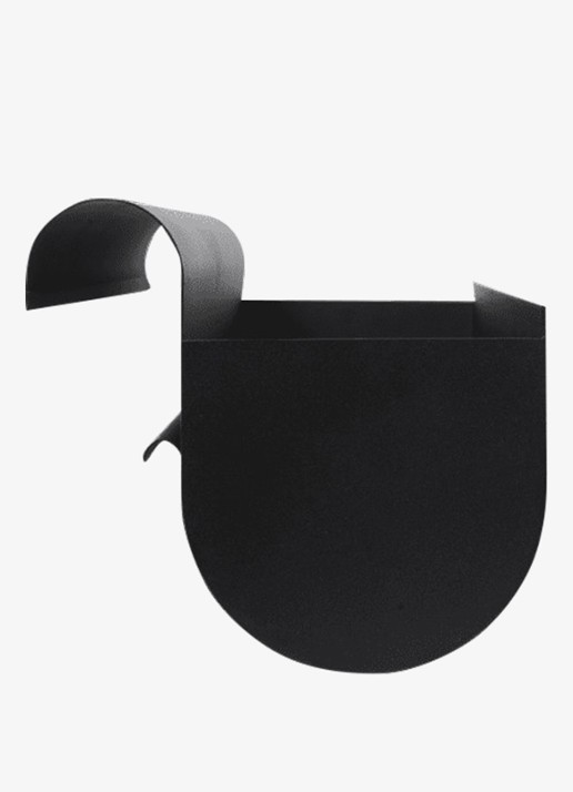 ferm LIVING Uma Large balkonbak 24,6 x 60 cm - voorkant 2 zwart