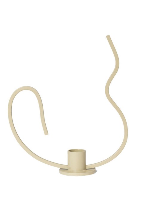 ferm LIVING Valse kandelaar 18,4 cm - detail 4 beige