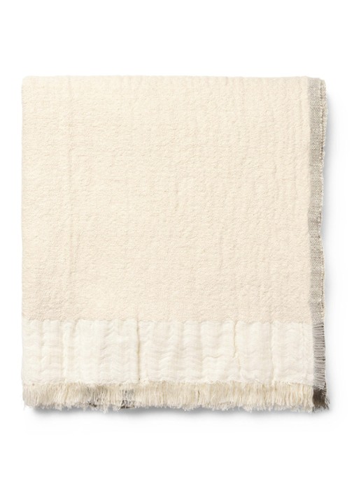 ferm LIVING Weaver plaid 170 x 120 cm - voorkant creme