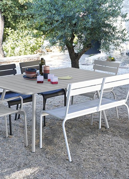 Fermob Luxembourg tuinstoel - voorkant 2 wit