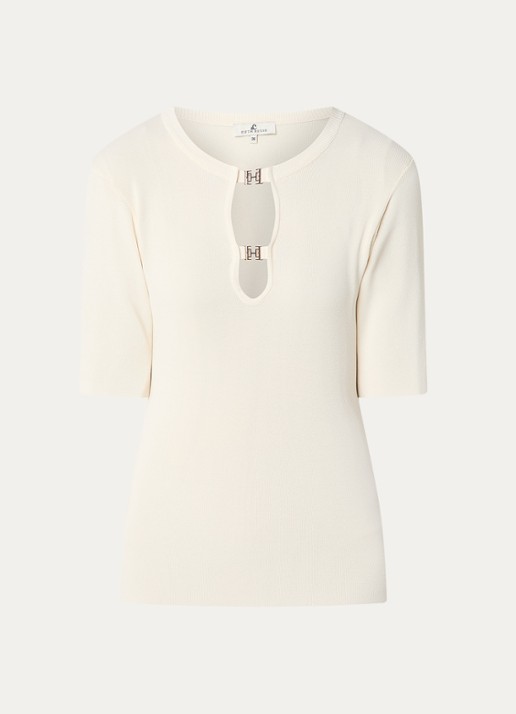 Fifth House Glaze top met logo - voorkant 2 creme