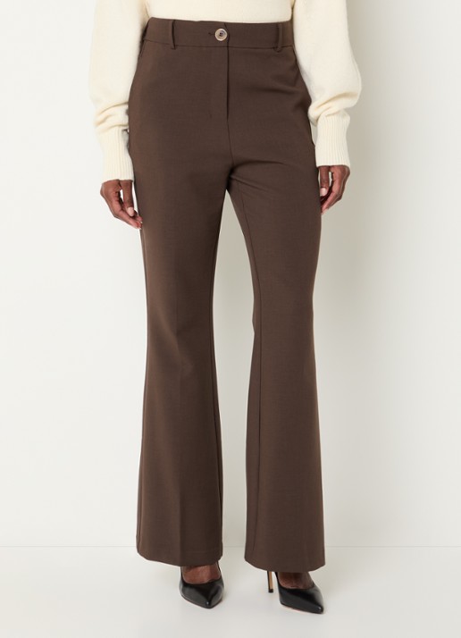 Fifth House High waist flared fit pantalon met steekzakken